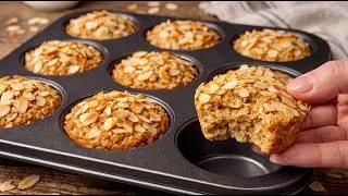 Thumbnail: I Don't Eat Sugar! Healthy and Delicious Oatmeal Muffins in 15 minutes! No Flour!