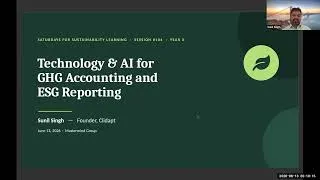 Thumbnail: Technology and AI for GHG Accounting and ESG reporting by Sunil Singh