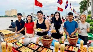 Thumbnail: Fantastic! Cambodian Street Food Scene - Phnom Penh Riverside, Walking Tour Explore Delicious Food 