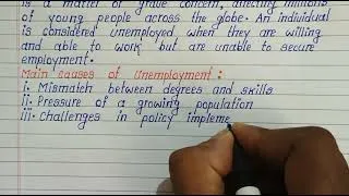 Thumbnail: Report Writing The Problem of Unemployment | Simple Easy Short Report Writing Problem Unemployment