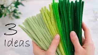 Thumbnail: 3 IDEAS for Making Green Leaves from Chenille Stems Pipe Cleaner DIY