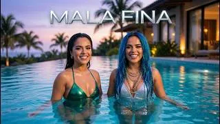 Thumbnail: Becky G X Karol G - MALA FINA - (Official Lyrics video)