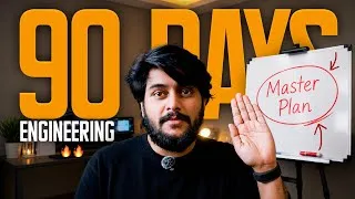 Thumbnail: Engineering First 90 Days Plan — 55% Fail Avtharu, Meeru Avvakandi | Coding Roadmap Telugu 2026