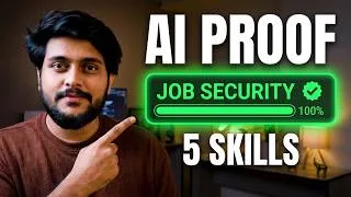 Thumbnail: 5 Skills AI Cannot Replace (Backed by McKinsey & WEF Data) | Swaroop Talks