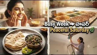 Thumbnail: Saturday Routine Vlog 🌿 | Office Busy Life to Weekend Reset | Self Care, Cleaning & Simple Cooking