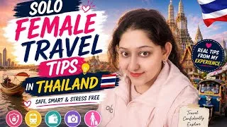 Thumbnail: Solo Female Travel in Thailand 🇹🇭 Is it safe ? My Honest Experience & Tips ✌️😃
