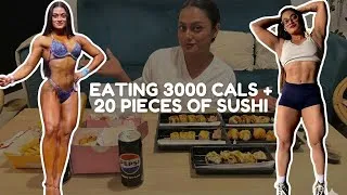 Thumbnail: Eating 3000 calories plus 20 pieces of Sushi |High carb day | Full day of eating | EP03