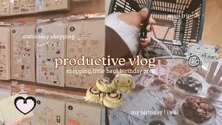 Thumbnail: a productive vlog 🩰 my birthday, shopping, scrapbooking ...
