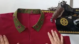 Thumbnail: 4 August 2026 / shirt collar making tutorial/ cutting and stitching of shirt collar/ 