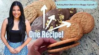 Thumbnail: How to Make 3 Different GF Peanut Butter Cookies with ONE Recipe | Baking Him Gluten Free Happy Ep.3