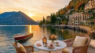 Thumbnail: Relaxing Autumn Jazz in Italy 🍂 Romantic Lakeside Café Ambience & Smooth Jazz Music to Unwind