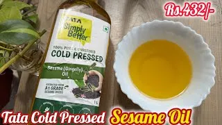Thumbnail: Tata Cold Pressed Sesame Oil Honest Review | Quality Flavour & Aroma Tested! Rs.432/- for 1 litre 
