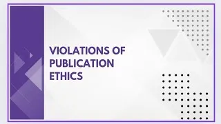 Thumbnail: Violations of publication ethics