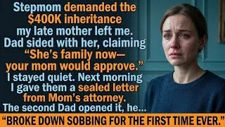 Thumbnail: ​Dad demanded my $400K inheritance for his greedy wife. Then Mom's lawyer handed him an envelope...