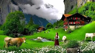 Thumbnail: Simple Life in Traditional Swiss Villages - Peaceful Walk in Most Beautiful Swiss Countryside