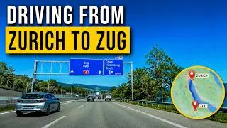 Thumbnail: Drive With Me 🇨🇭 | Zürich to Zug | Relaxing Swiss Highway Drive ASMR 🚗 #driving