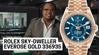 Thumbnail: That Blue-Green Dial! Rolex Sky-Dweller Everose Gold 336935 | SwissWatchExpo
