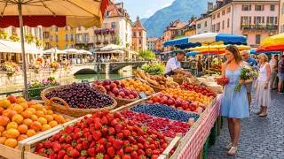 Thumbnail: Annecy, France 🇫🇷 | Authentic Summer Market & Old Town Walking Tour 4K