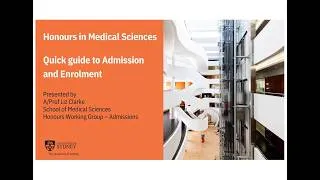 Thumbnail: Honours in Medical Sciences - Quick guide to Admission and Enrolment