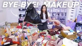 Thumbnail: Getting rid of my MASSIVE makeup collection! (declutter, organize, reset my beauty room)