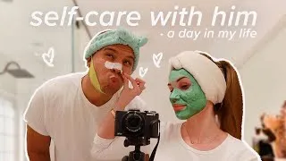 Thumbnail: self care day with my boyfriend (life update, new hair, breakfast date, skincare routine)