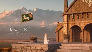 Thumbnail: Meduseld Sunset – A Golden Evening in Rohan | LOTR Ambient Music