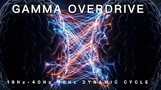Thumbnail: Gamma Overdrive | 18Hz-40Hz Binaural Dynamic Protocol for Deep Focus (2 Hours)