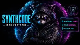 Thumbnail: Iron Protocol · Unbreakable Focus | Dark Synthwave for Late Night Coding, Deep Work & Maximum Output