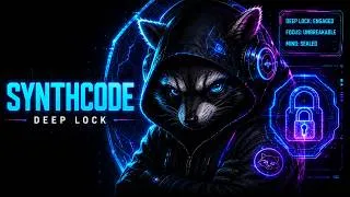 Thumbnail: Deep Lock · Unbreakable Focus | Dark Synthwave for Late Night Coding, Total Control & Work Focus