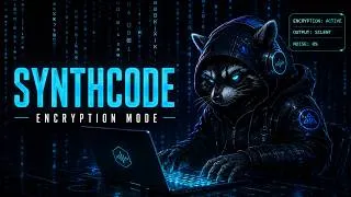 Thumbnail: Encryption Mode · Silent Output | Dark Synthwave for Late Night Coding, Focus & Productivity Music