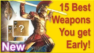 Thumbnail: Assassins Creed Odyssey - 15 Best Weapons You can get Early! - Best Free Weapons - Best Free Armor!