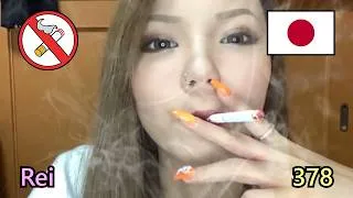 Thumbnail: Charming and Super cute Japanese Smoking Woman, Rei. 378
