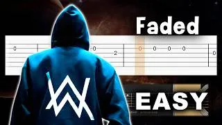 Thumbnail: Alan Walker - FADED (Ver. 2) - EASY Guitar tutorial (TAB)