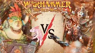 Thumbnail: **NEW ARMY** Lizardmen vs Tomb Kings | Warhammer The Old World Battle Report