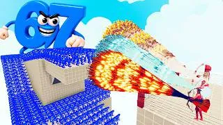 Thumbnail: 100x 67 SIX SEVEN + 2x GIANT vs 3x EVERY GOD - Totally Accurate Battle Simulator TABS