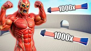 Thumbnail: COLOSSAL TITAN & SAMURAI vs 1000x OP UNITS COMPILATION - TABS | Totally Accurate Battle Simulator