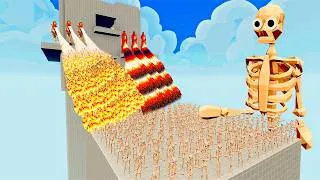 Thumbnail: 100x SKELETON + 1x GIANT vs 4x EVERY GOD   Totally Accurate Battle Simulator TABS