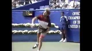 Thumbnail: agassi knocked out by krickstien 1st round US OPEN part 2