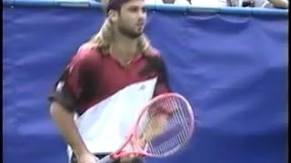 Thumbnail: agassi knocked out by krickstien 1st round US OPEN