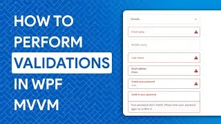 Thumbnail: How to Implement Validation in WPF MVVM
