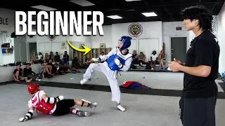 Thumbnail: Helping a Beginner Learn to Fight a Taller Opponent (Live Sparring)