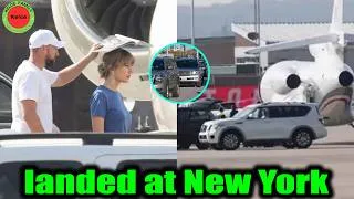 Thumbnail: Travis Kelce & wife Taylor Swift boarded plane leave Kansas City return NYC after Chiefs' loss Rams