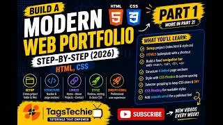 Thumbnail: Build a Modern Web Portfolio Step-by-Step (2026) | HTML CSS (Part 1)