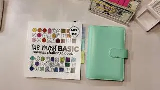 Thumbnail: ✨Cash Stuffing $135 in The Most Basic Savings Challenge Book Ever!!!✨| Roll for My Savings Goals