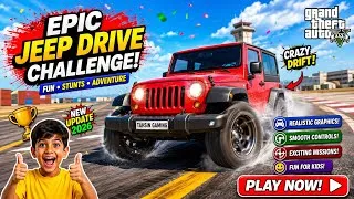 Thumbnail: GTA 5 Red Jeep Crazy Drift Challenge 🚙🔥 | Epic Driving Gameplay