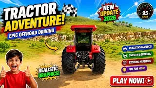 Thumbnail: GTA 5 Tractor Jump Challenge 🚜🔥 | Crazy Offroad Tractor Stunts Gameplay #gta5 #kidsgames 