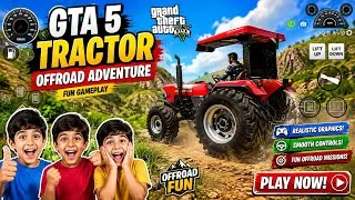 Thumbnail: GTA 5 Tractor Jump Challenge 🚜🔥 | Crazy Offroad Tractor Stunts Gameplay #gta5 #kidsgames 