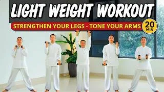 Thumbnail: 20-Min Daily Light Weight Workout 💪 Strengthen Your Legs, Tone Your Arms & Prevent Muscle Loss