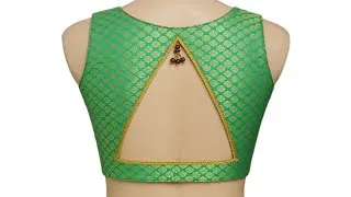 Thumbnail: Boatneck Blouse Back Design Making. 