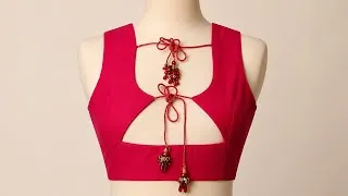 Thumbnail: Saree Blouse Back Design Making Very Easy Tailoring. 